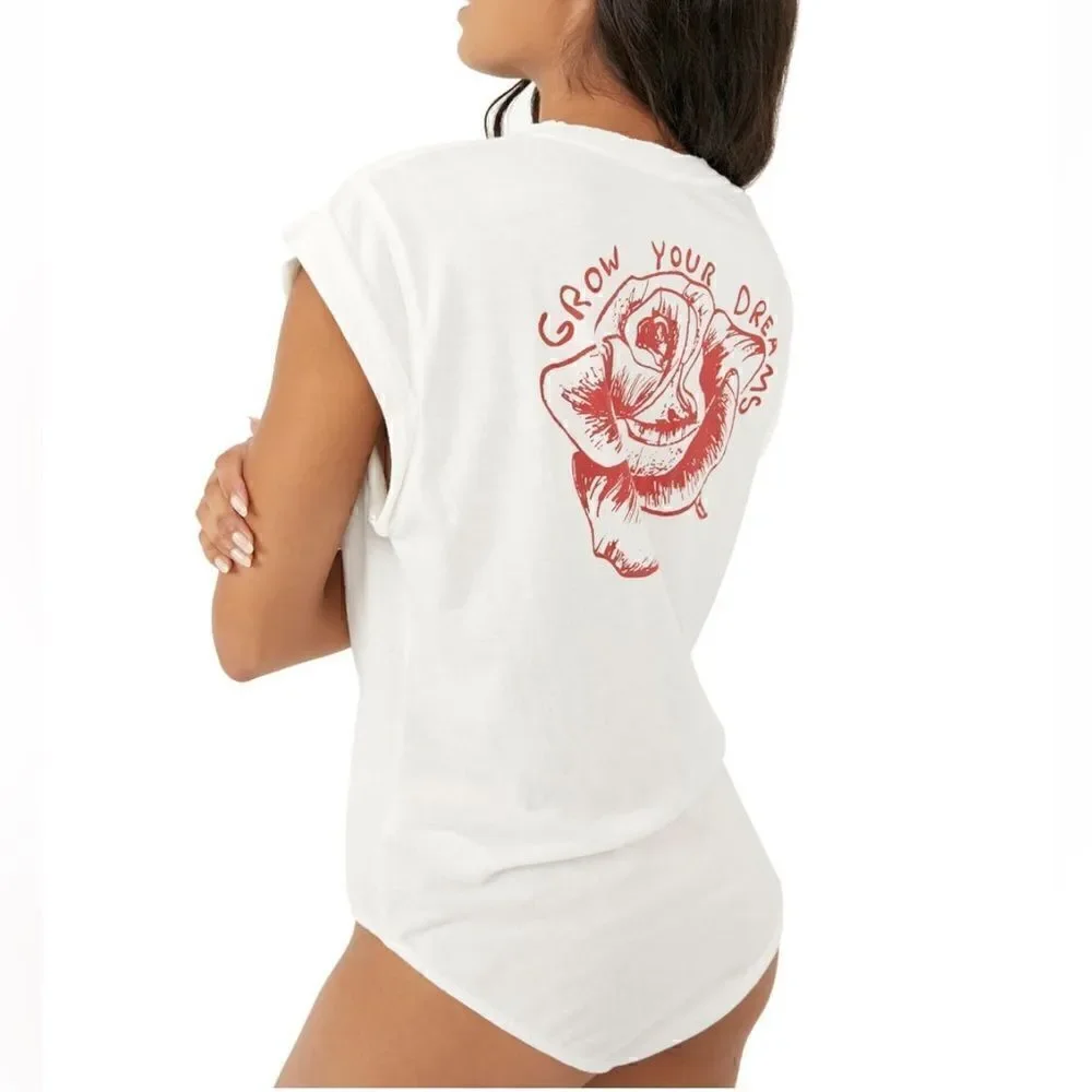NWT Free People Go-To Graphic Bodysuit